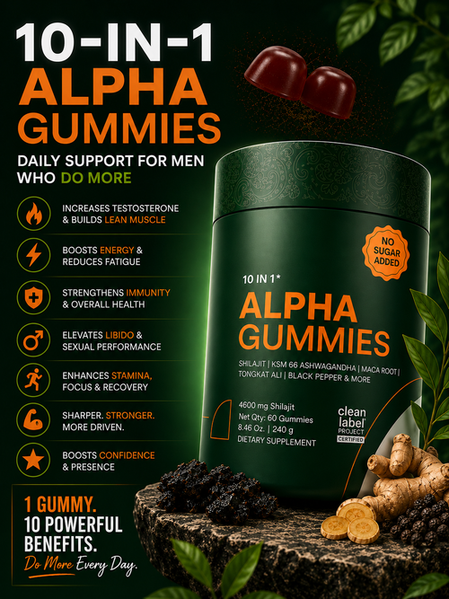 ALPHA GUMMIES | 10-In-1 Natural T-Support