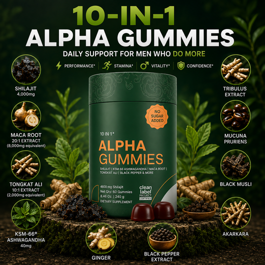 ALPHA GUMMIES | 10-In-1 Natural T-Support