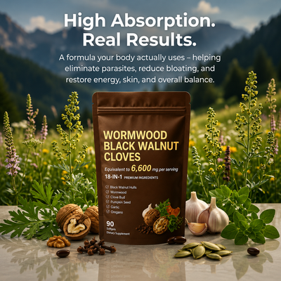 18-in-1 Wormwood, Black Walnut & Clove Herbal Complex – 90 Softgels